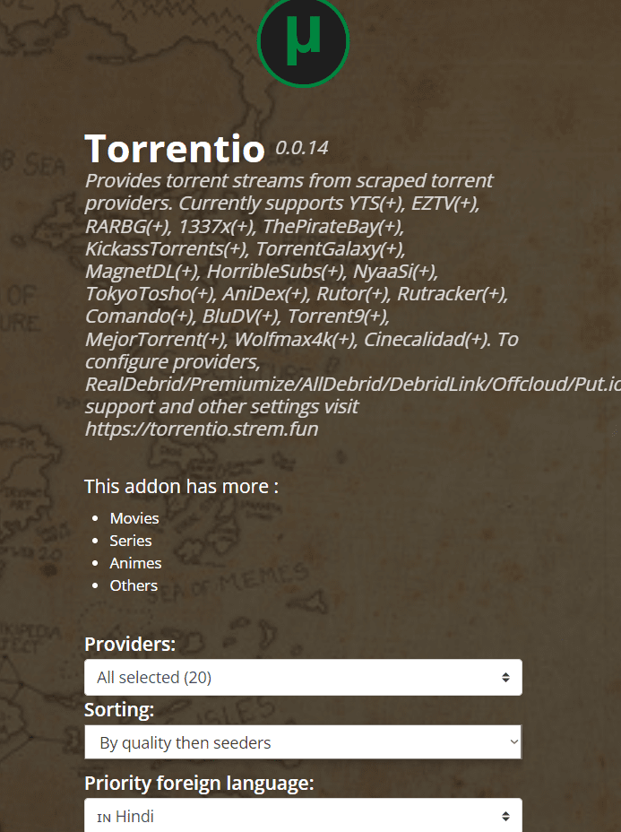 Torrentio watch and download movies on stremio free